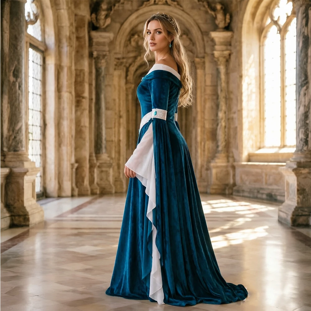 Off Shoulder Top - Medieval Renaissance Elf Style Dress Off