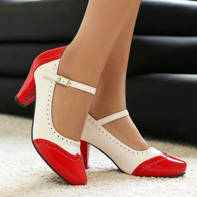 Women'S Fashion Of The 50S - Mary Jane Shoes Women Patent Leather