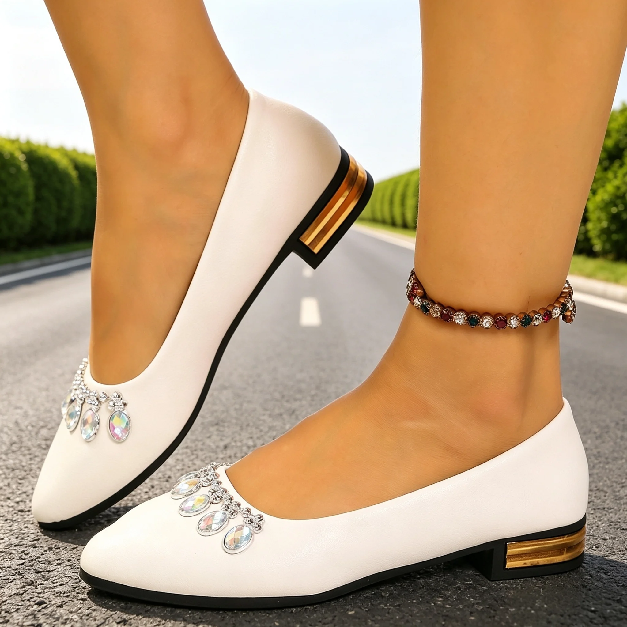 Women'S Fashion Walking Shoes - Women Flats Pointed Toe Ballet Shoes