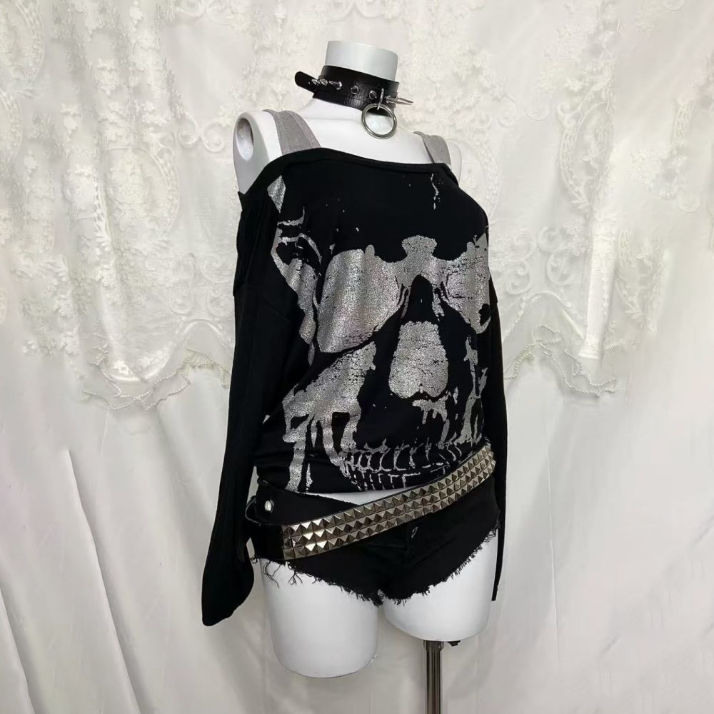Y2K Fake Two-Piece Retro Top S - đánh giá và giá Off Shoulder Top
