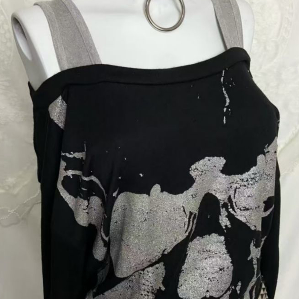 Y2K Fake Two-Piece Retro Top S - đánh giá và giá Off Shoulder Top