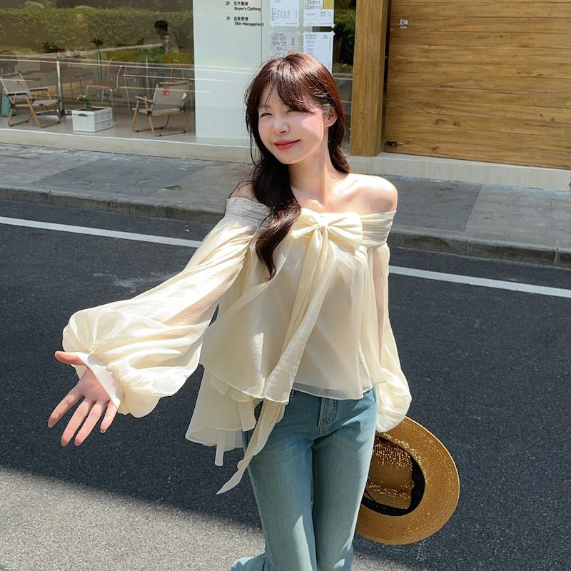 French Style Off Shoulder Puff - đánh giá và giá Off Shoulder Top