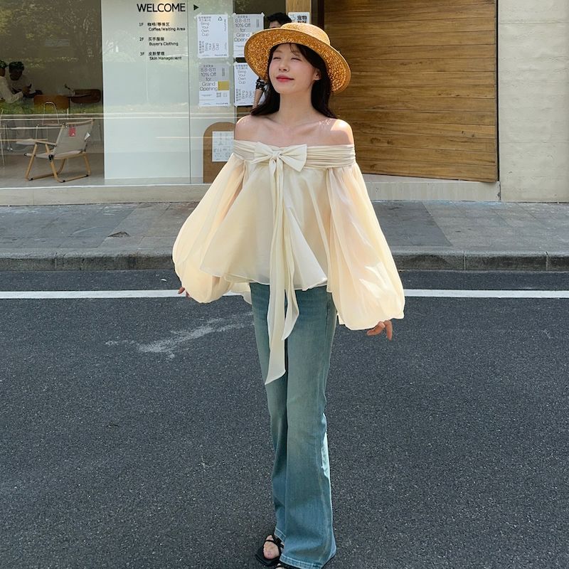 French Style Off Shoulder Puff - đánh giá và giá Off Shoulder Top