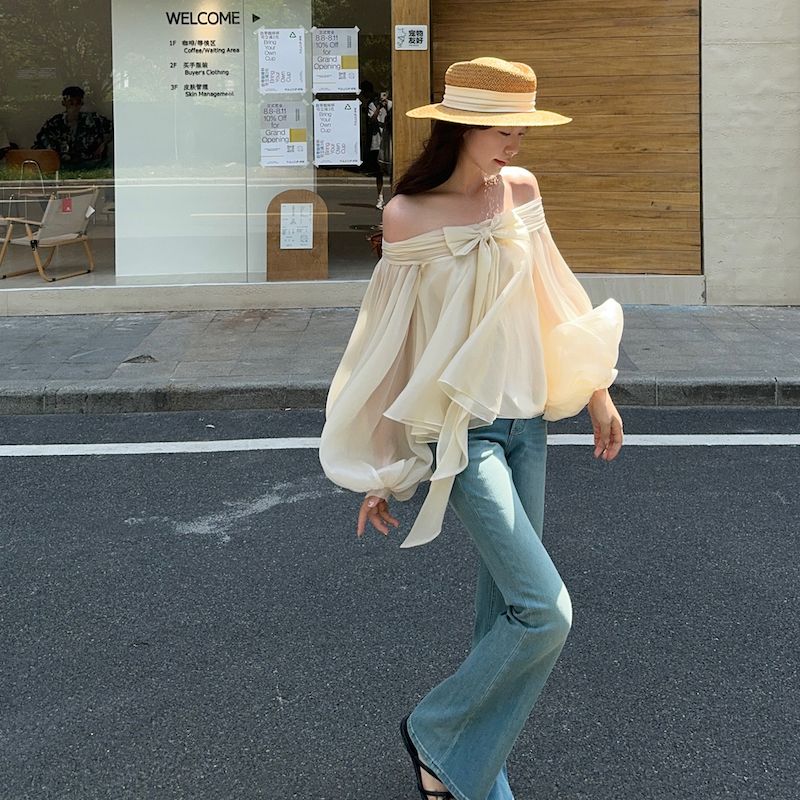 French Style Off Shoulder Puff - đánh giá và giá Off Shoulder Top