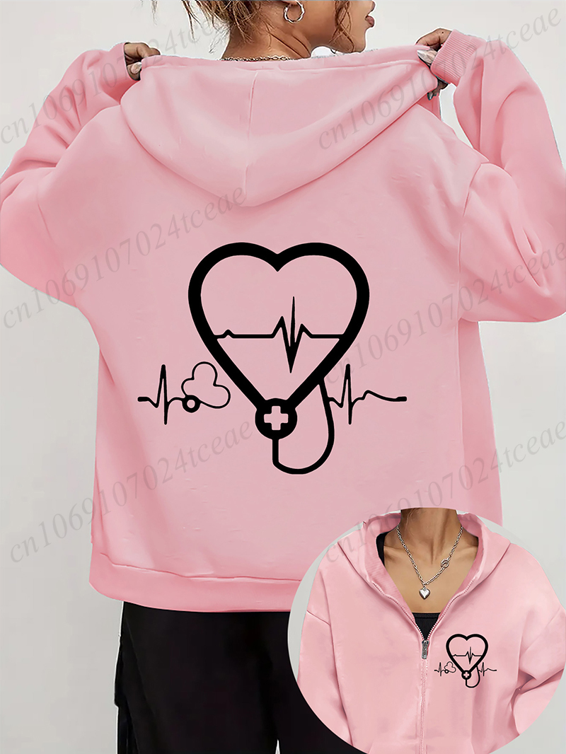 Women's Autumn Winter Hoodies  - đánh giá và giá Women'S Fashion Zip Hoodie