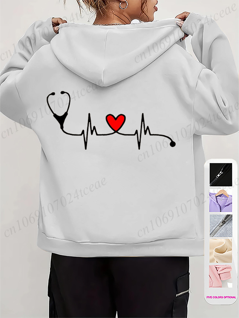 Women's Autumn Winter Hoodies  - đánh giá và giá Women'S Fashion Zip Hoodie