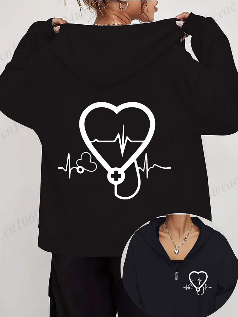 Women's Autumn Winter Hoodies  - đánh giá và giá Women'S Fashion Zip Hoodie