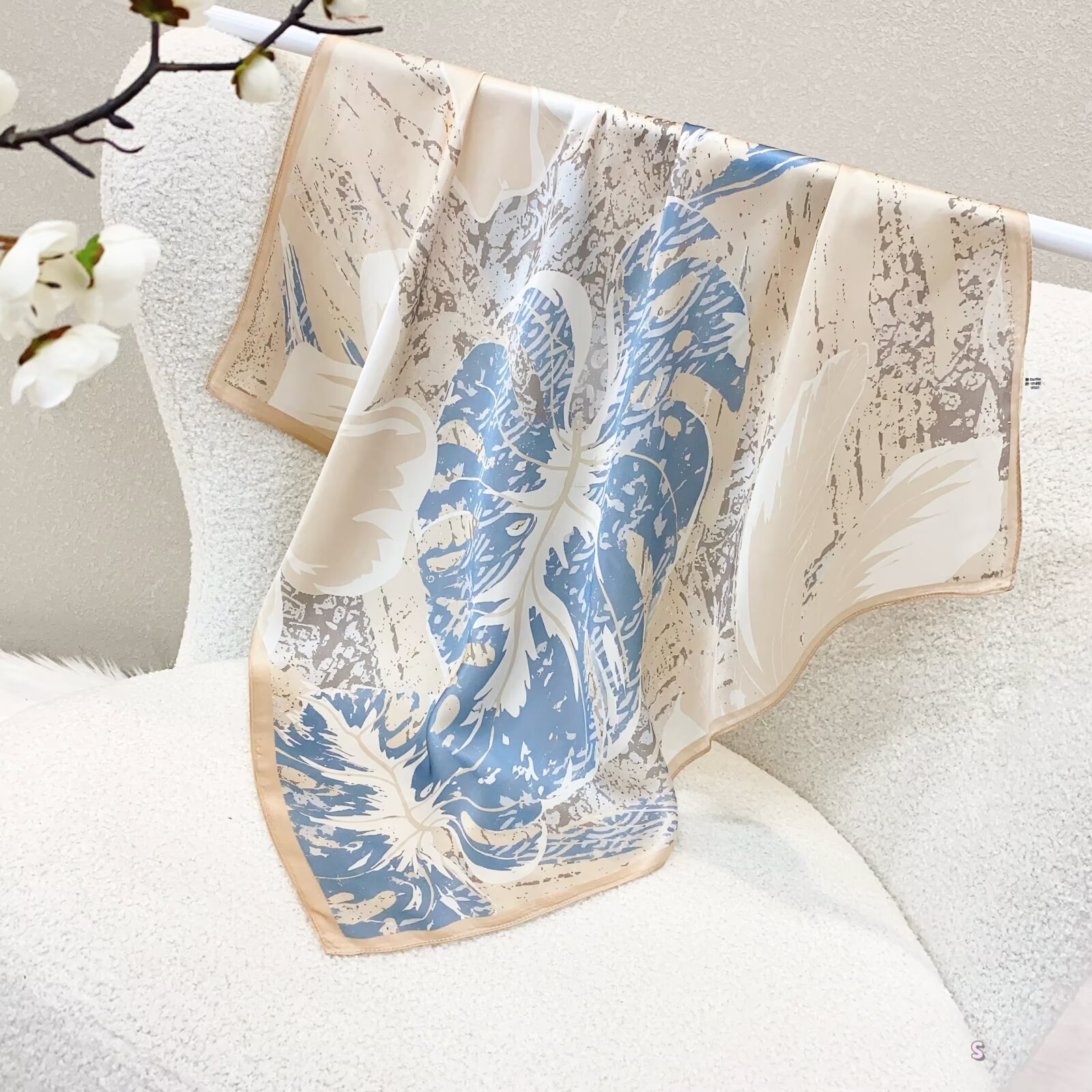 100% Real Silk Scarf Women Squ - đánh giá và giá Women'S Fashion Poncho