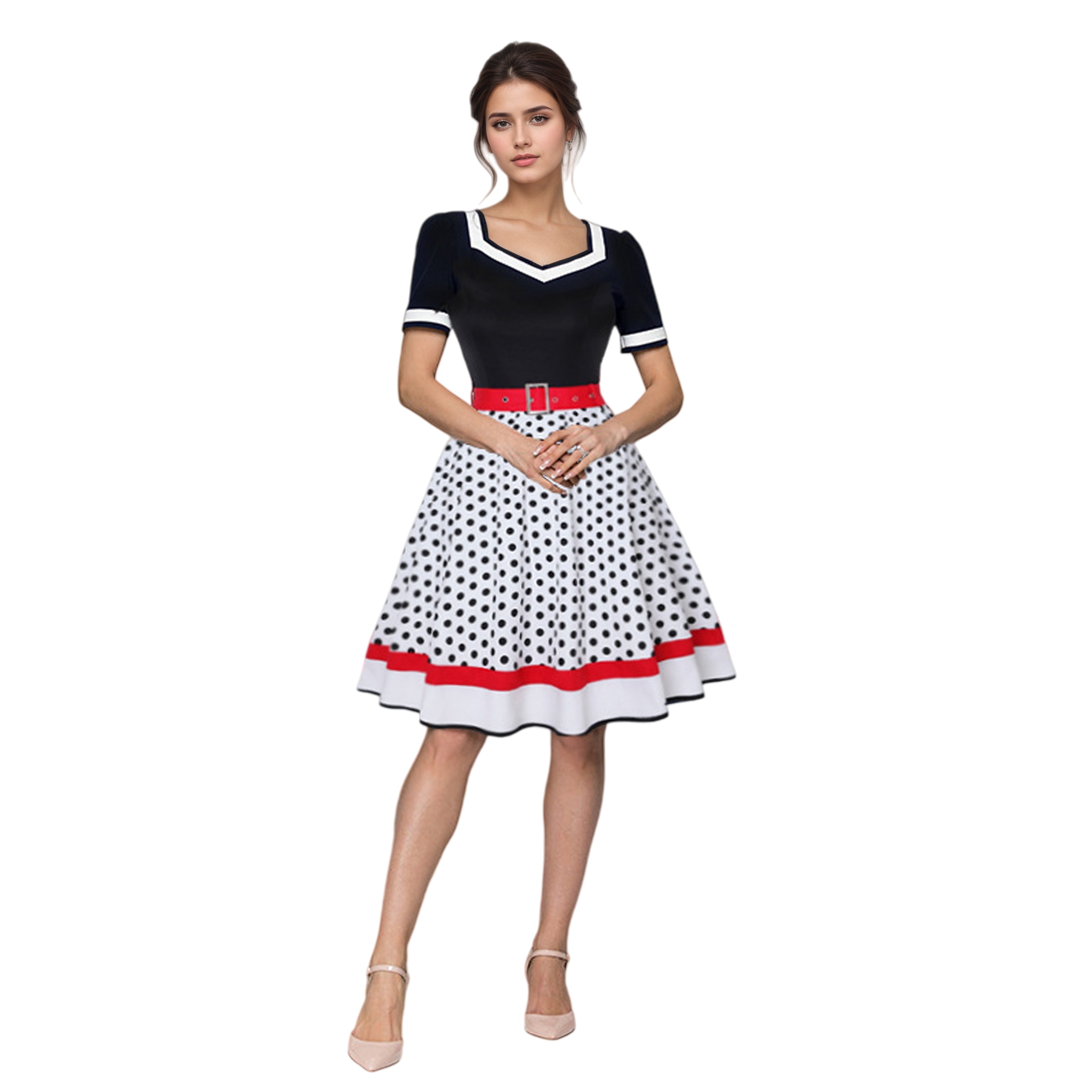 Vintage V-Neck Short Sleeve Sw - đánh giá và giá Women'S Fashion Of The 50S