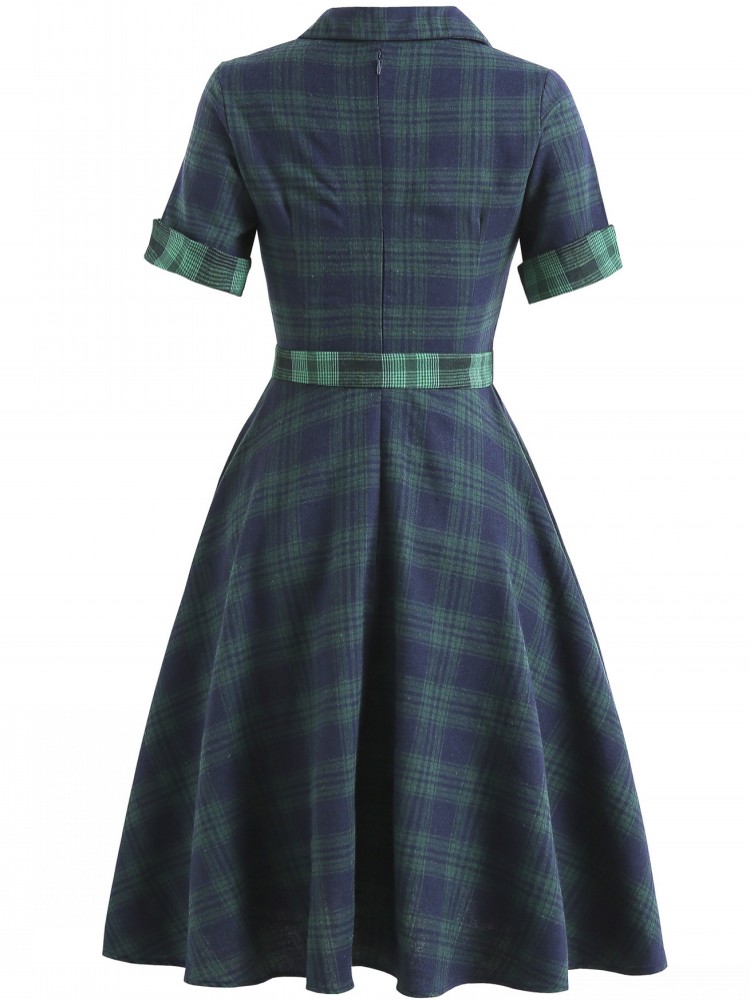 Women Pin Up Lattice Print Cas - đánh giá và giá Women'S Fashion Of The 50S