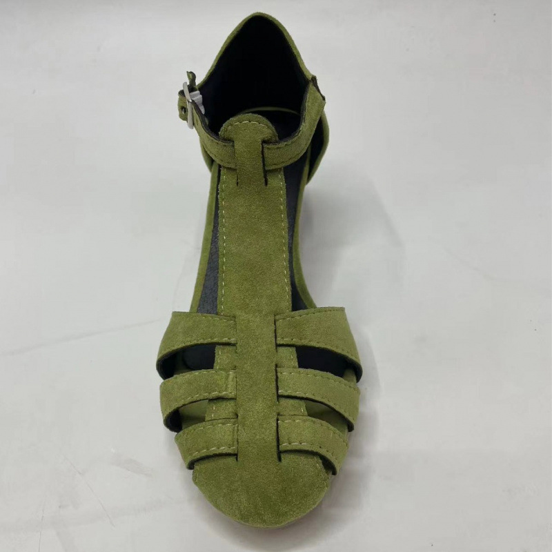 Women's Green Suede Kitten Hee - đánh giá và giá Spaghetti Strap Dress