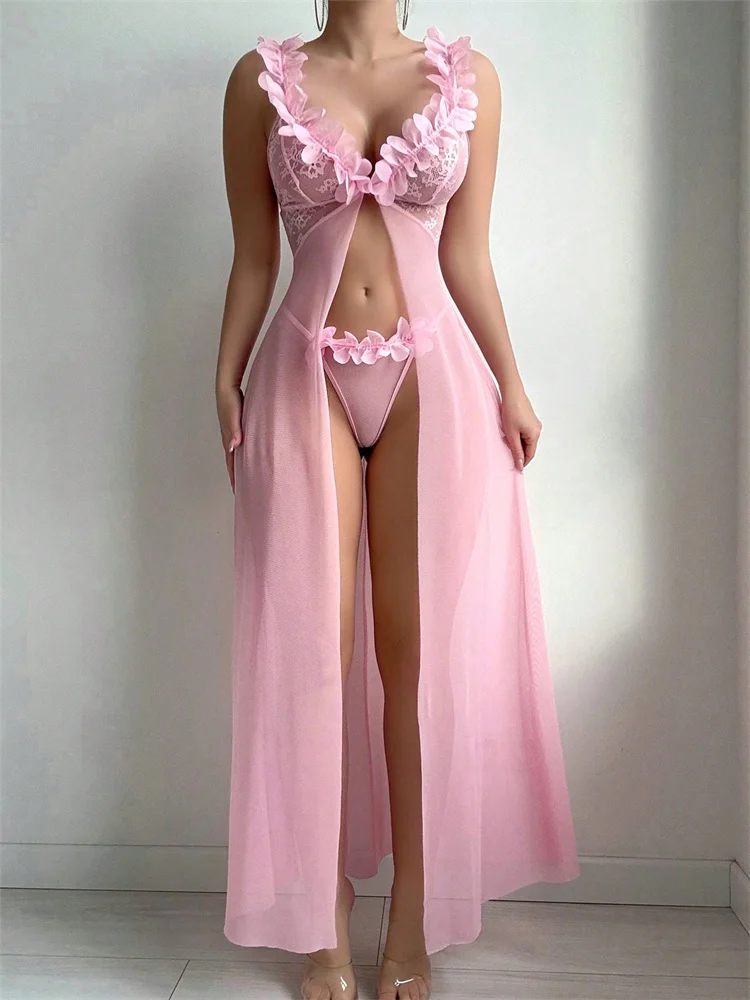 Pink Floral Lace See Through N - đánh giá và giá Floral Summer Dress