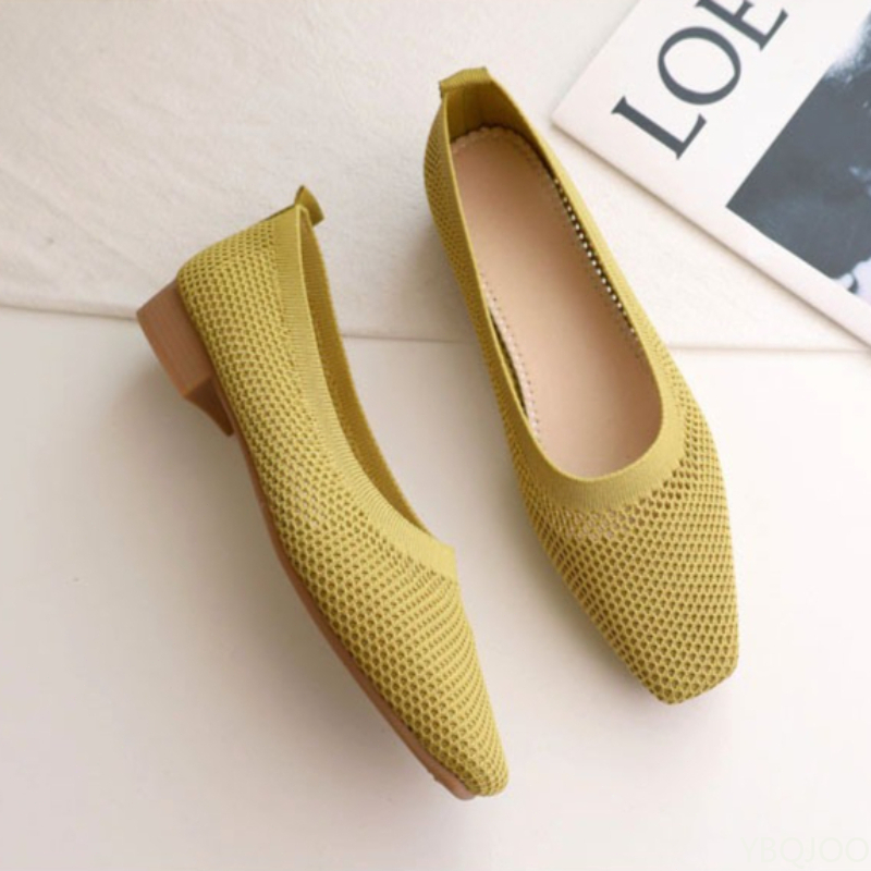 Square toe low heel soft soled - đánh giá và giá Women Fashion Heels
