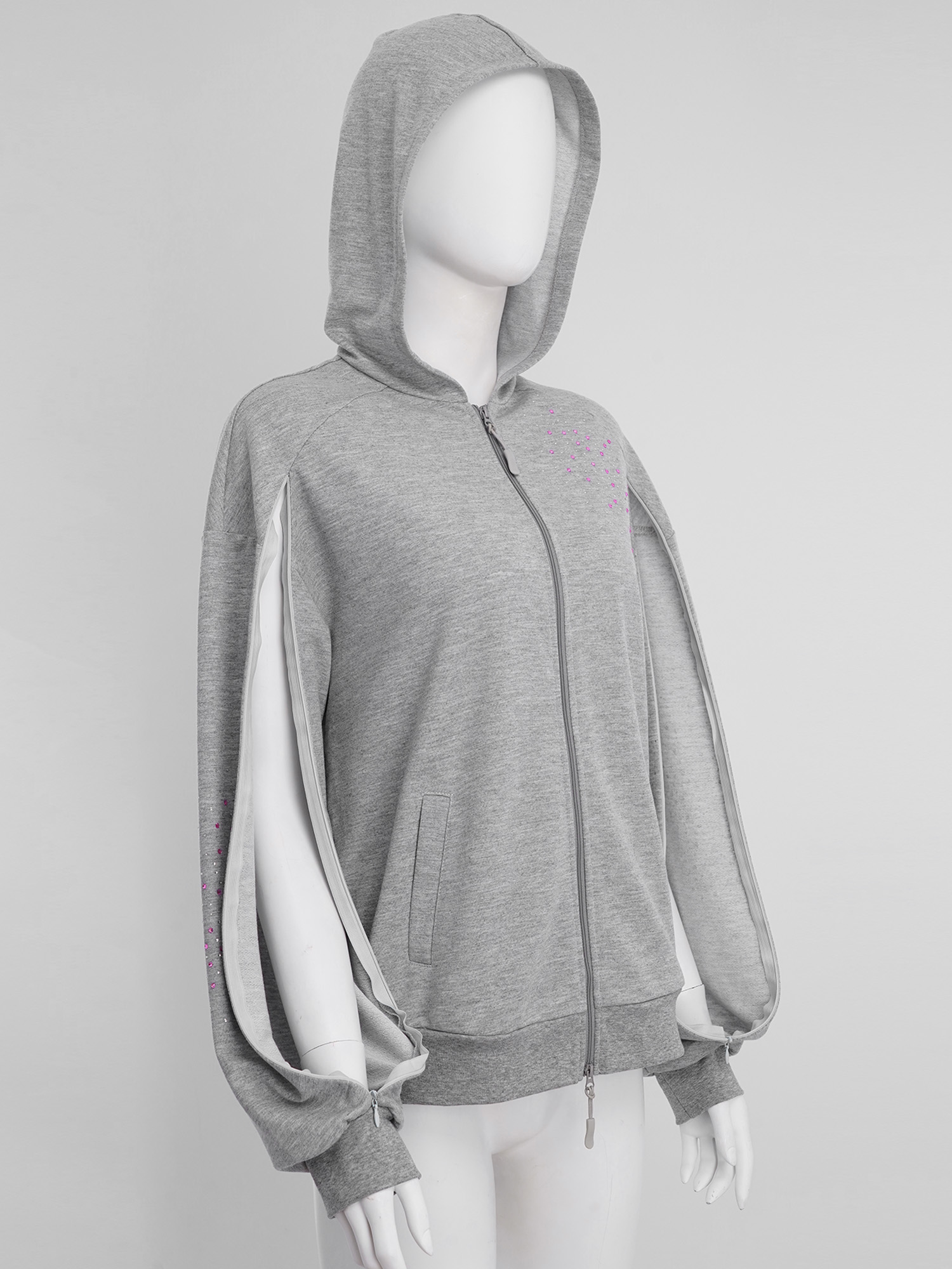Ladies Full Zip Hoodie with Ar - đánh giá và giá Women'S Fashion Zip Hoodie
