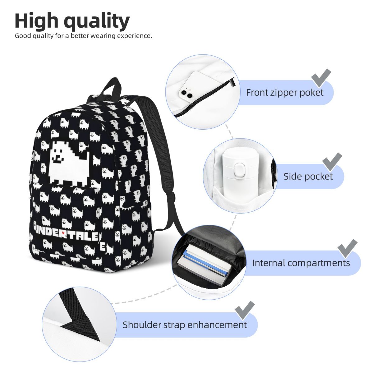 Undertale Annoying Dog Backpac - đánh giá và giá Women Fashion Video