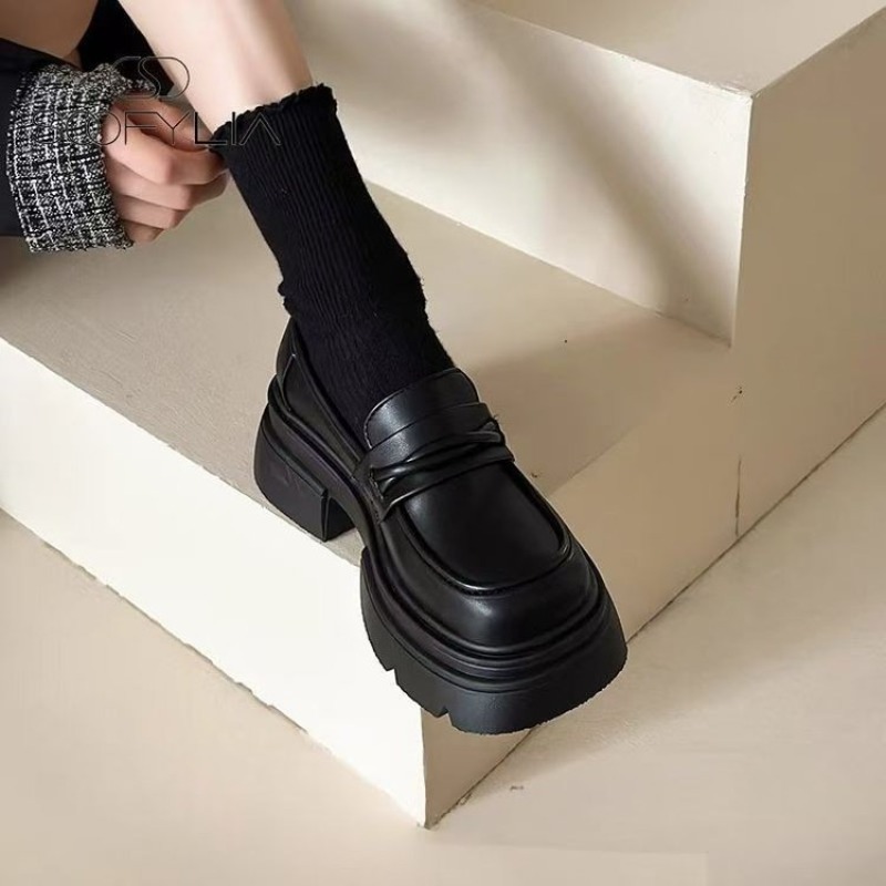 Women's Black Chunky Platform  - đánh giá và giá Women Fashion Heels
