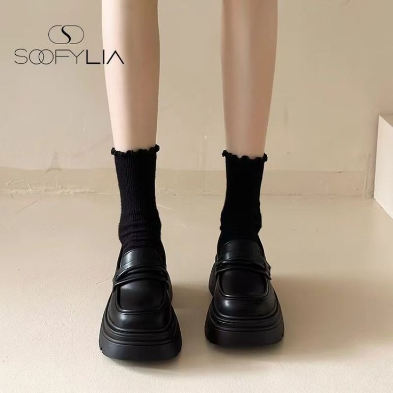 Women's Black Chunky Platform  - đánh giá và giá Women Fashion Heels