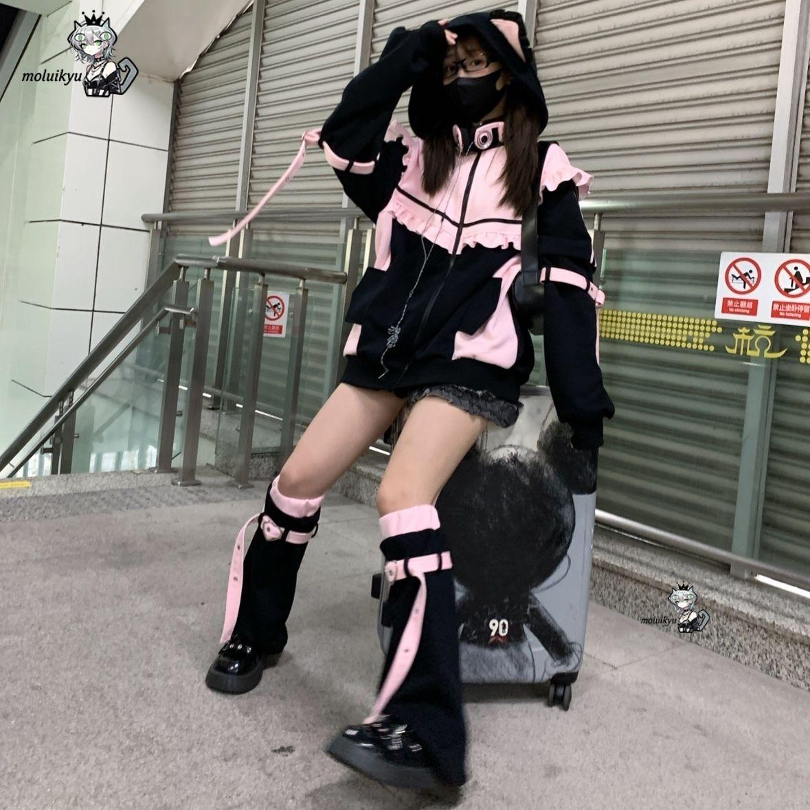 Y2K Kawaii Cat Ear Hoodie Wome - đánh giá và giá Women'S Fashion Zip Hoodie