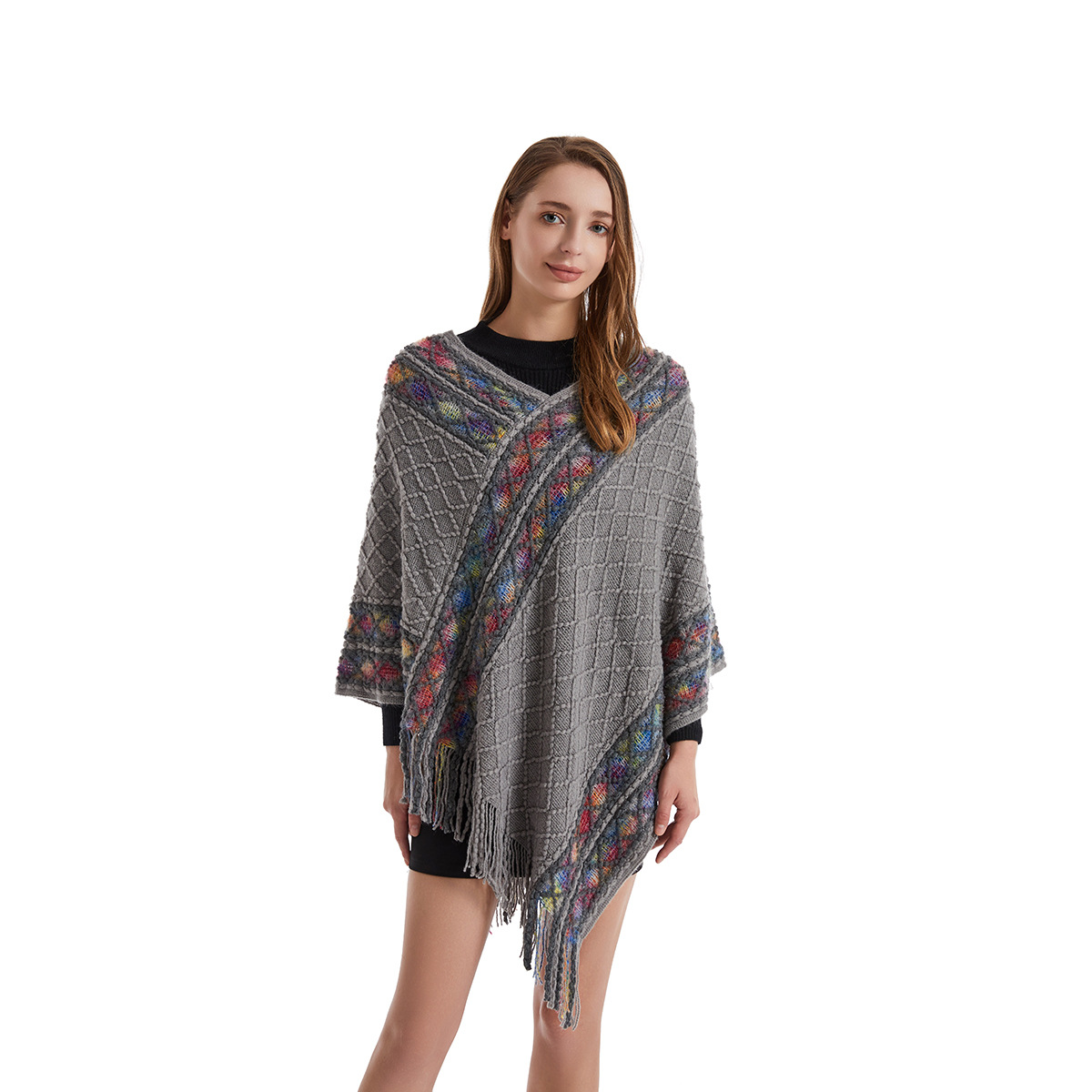 Phụ Nữ Mùa Xuân, Mùa Thu Đuôi  - đánh giá và giá Women'S Fashion Poncho