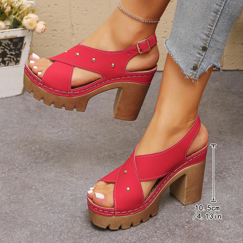 Vintage Super High Heel Cross  - đánh giá và giá Spaghetti Strap Dress