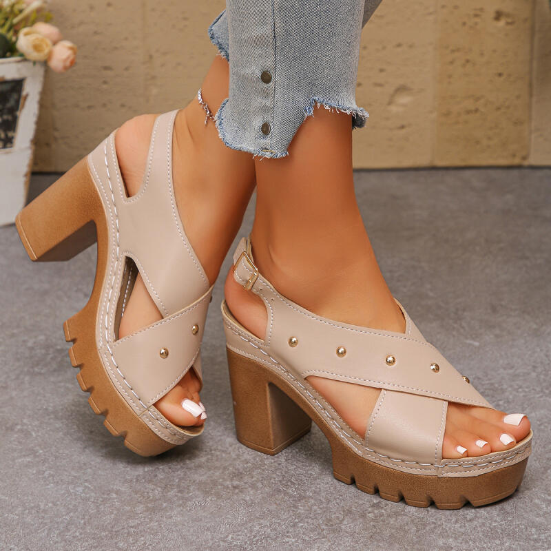 Vintage Super High Heel Cross  - đánh giá và giá Spaghetti Strap Dress